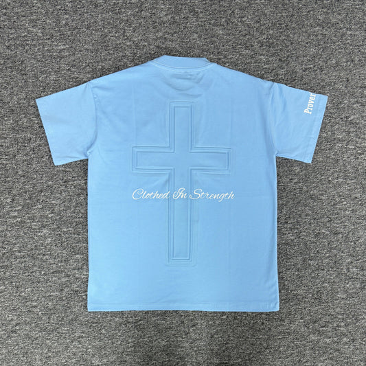 Women's Oversized 'Strength' Tee - Blue