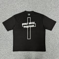 Oversized 'Purpose' Tee - Black