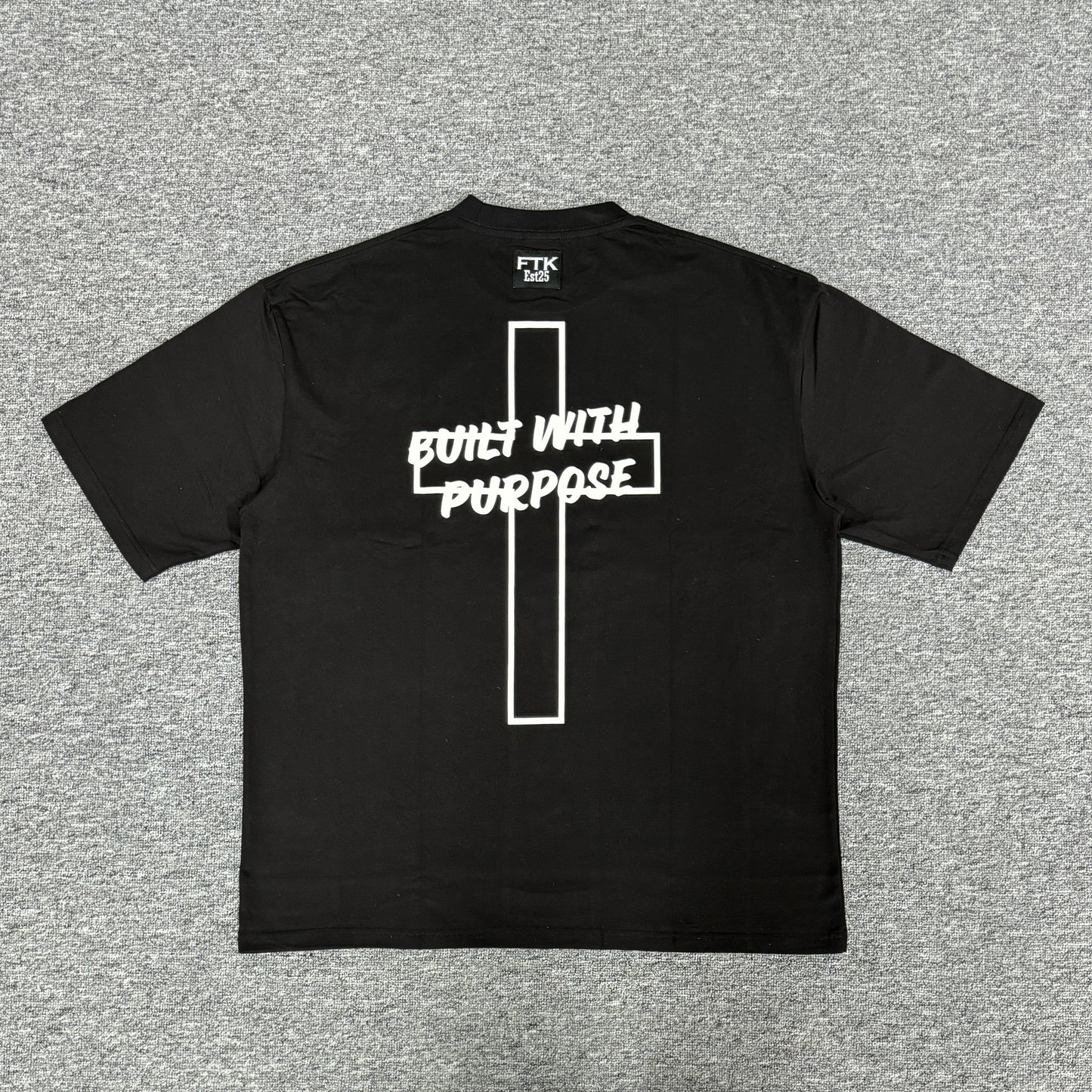 Oversized 'Purpose' Tee - Black