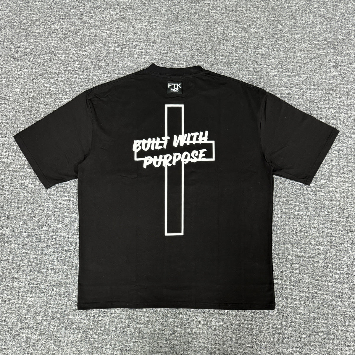 Oversized 'Purpose' Tee - Black