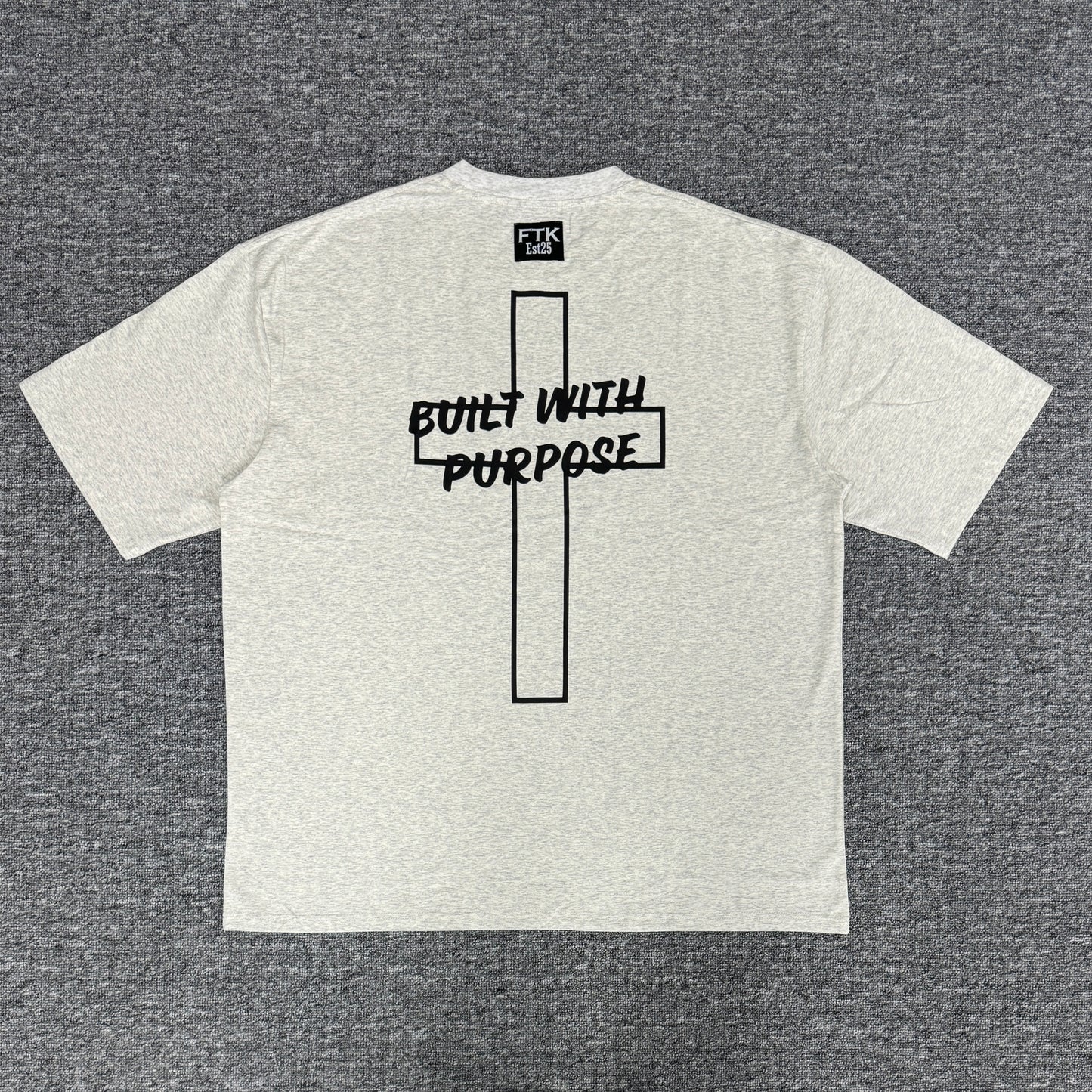 Oversized 'Purpose' Tee - Grey