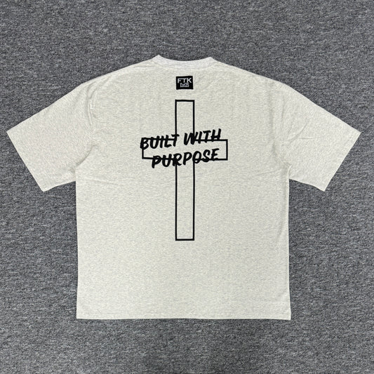 Oversized 'Purpose' Tee - Grey