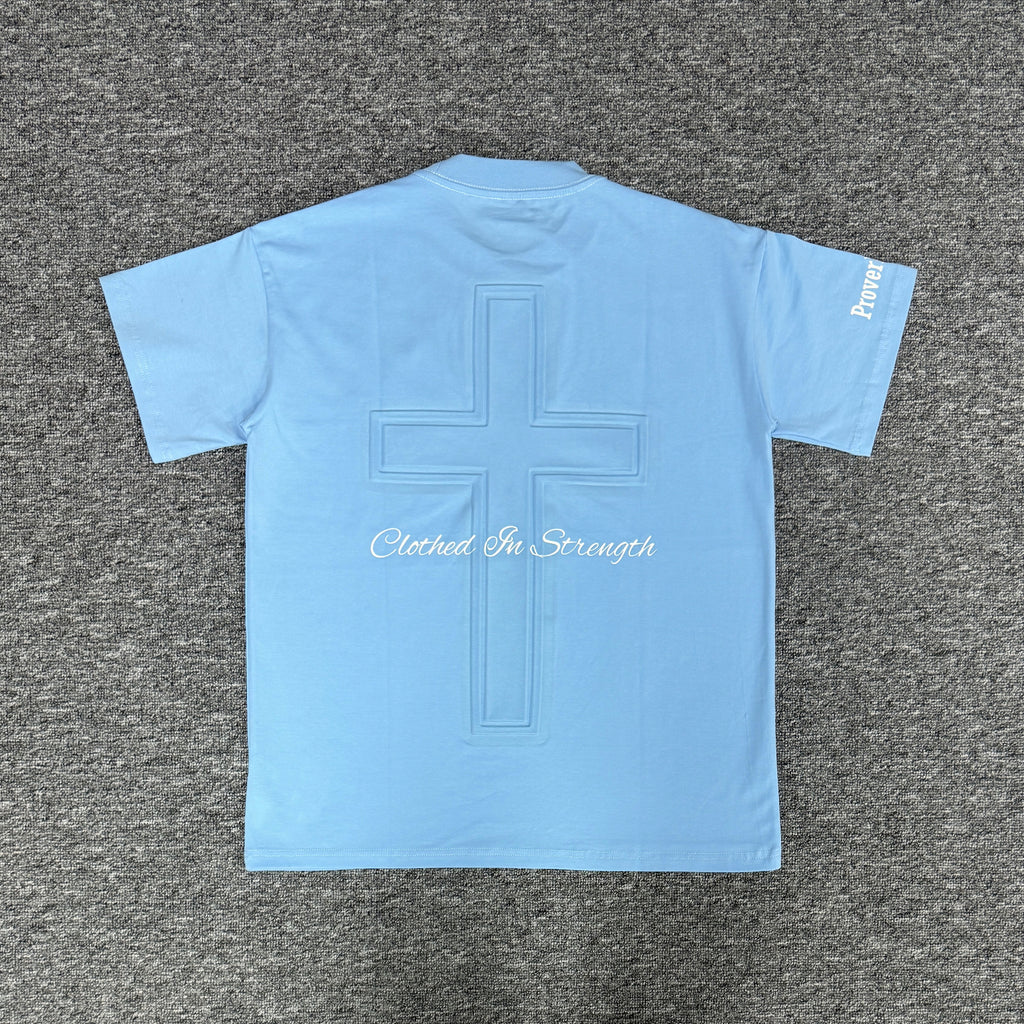 Women's Oversized 'Strength' Tee - Blue