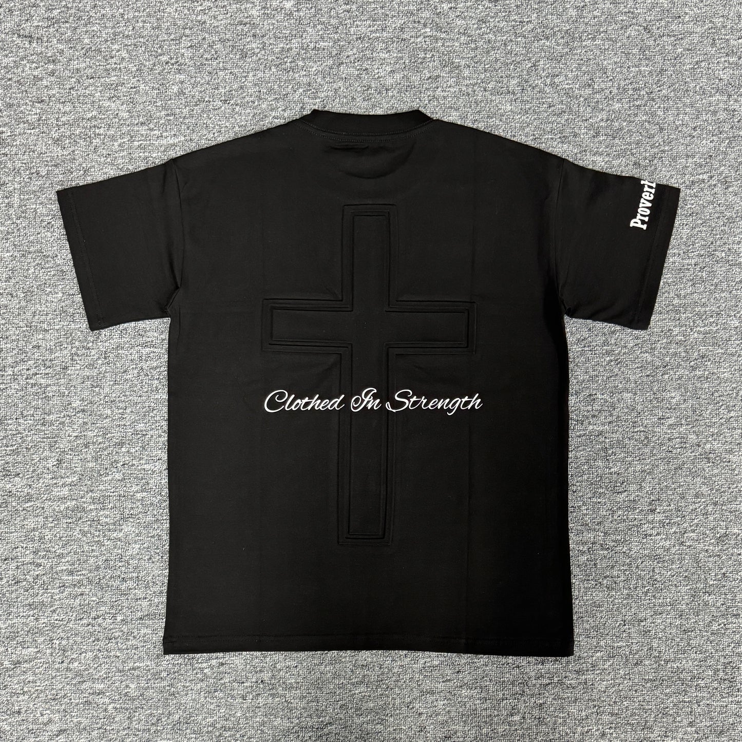 Oversized 'Strength' Tee - Black
